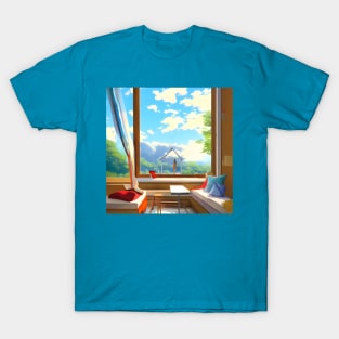 Dreamy Sky Tropical Vacation Chilling in Outer World Relax Day T-Shirt